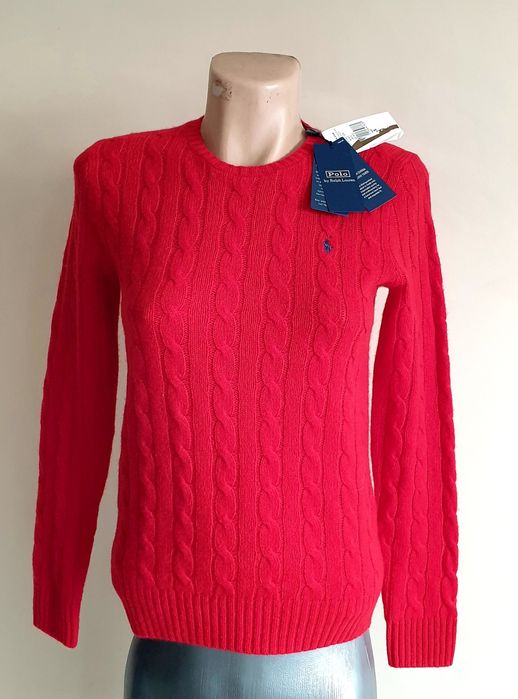 POLO Ralph Lauren Cable Wool  Knit  S  НОВО ОРИГИНАЛ 2броя  Дамски Пул