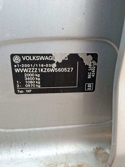 VW  Голф5 плюс 1.9 тди  2007год