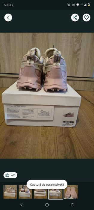 Adidași off white oddsy roz