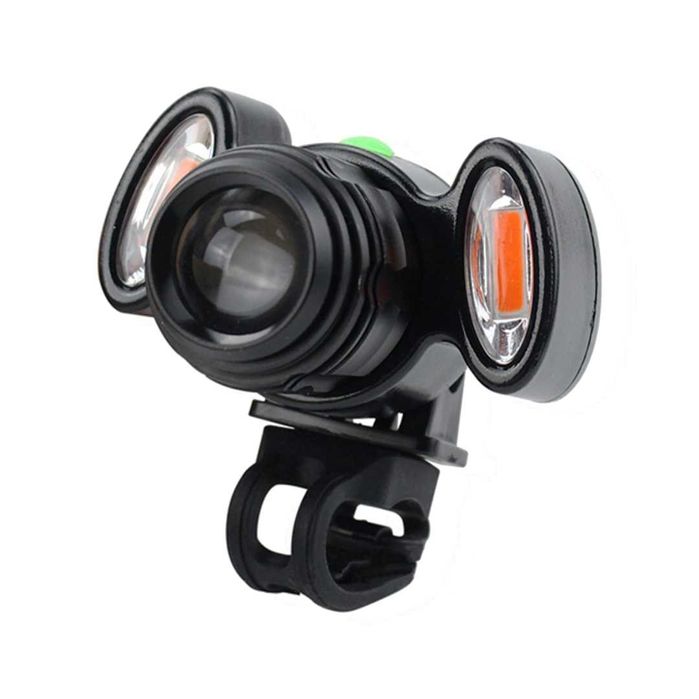 LED светлина за велосипед, Фар с три светлини, Ръчен фокус, 600Lumens