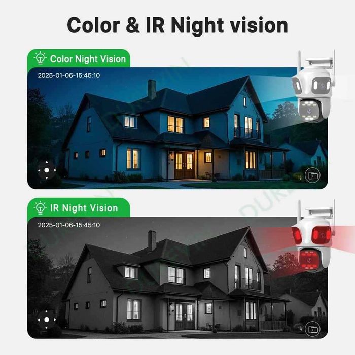 Камера с 3 обектива 12MP 4K 5X Zoom WiFi PTZ IP Външна Камера ICSEE