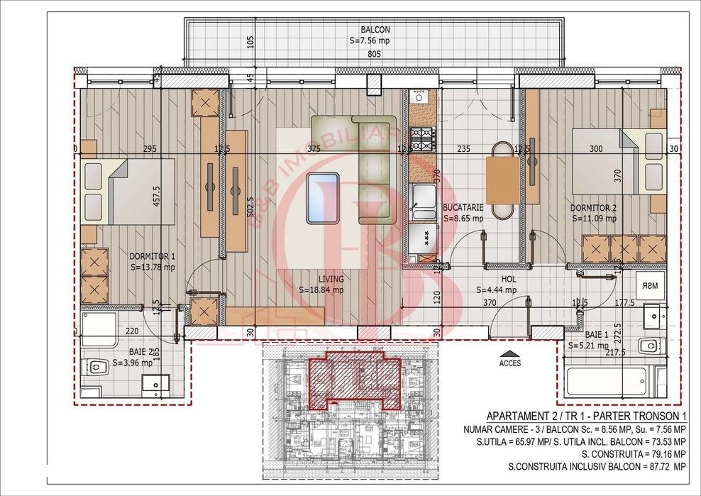 Apartament 3 camere Titan Pallady Metrou N. Teclu Comision 0