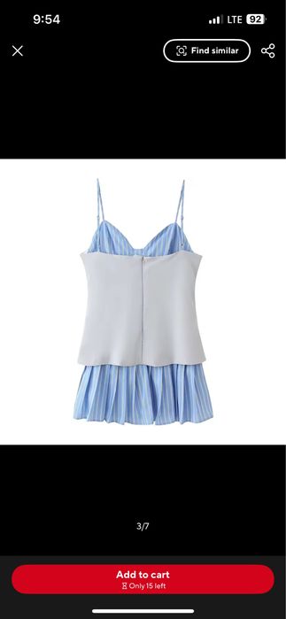 Хит рокля ZARA xs размер