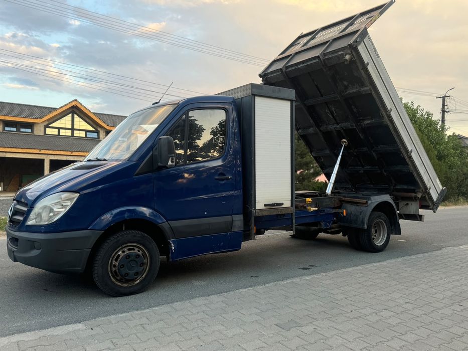 Mercedes Sprinter 515 CDI, Basculabil pe 3 parti scattolini, An 2008, Se conduce cu categoria B, recent adusa