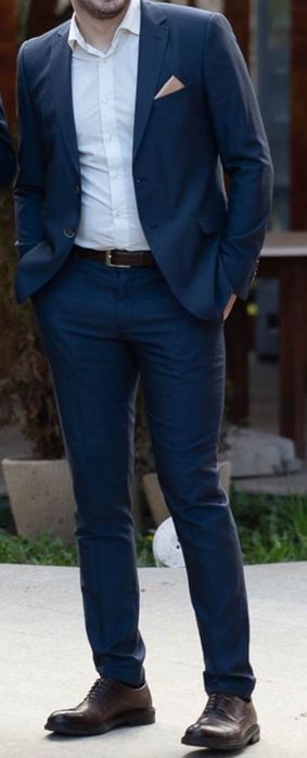 Costum Escudo bleumarin, mărimea 50