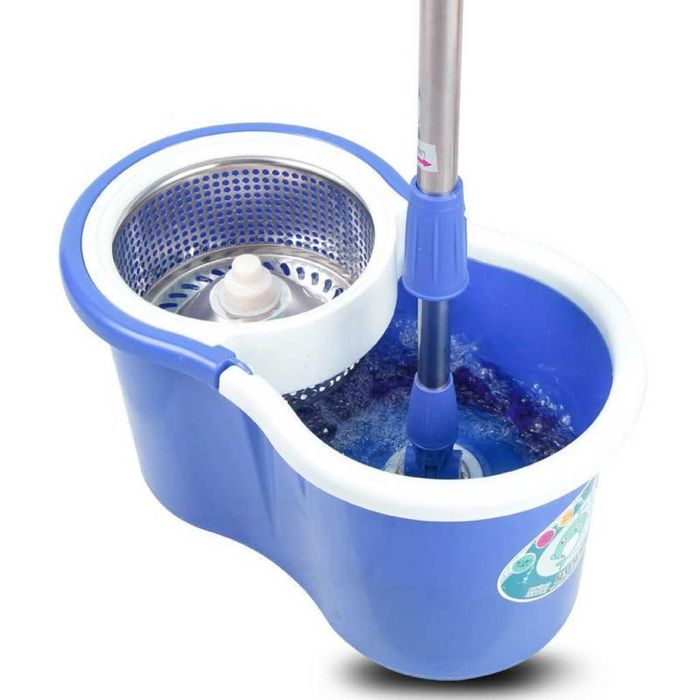 Моп за почистване на ламиниран паркет с кофа и метална центрофуга