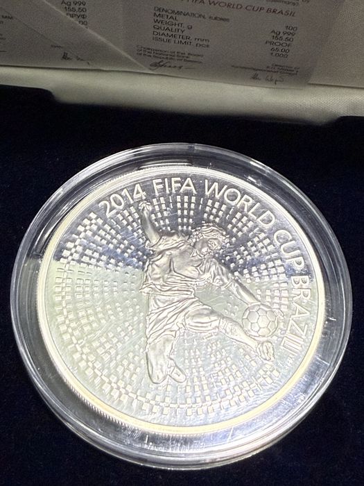 серебряная монет fifa world cup беларус
