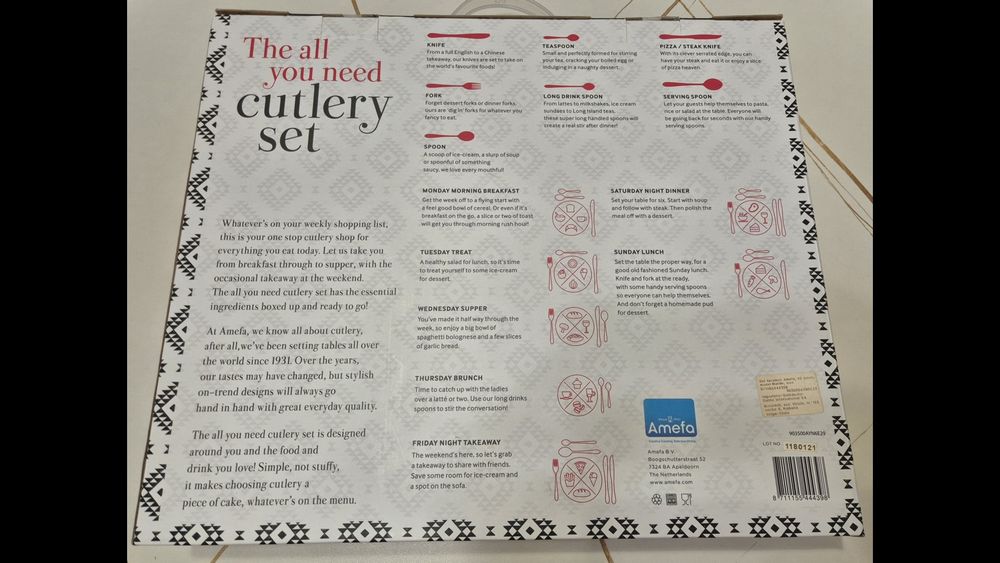 Vand set tacamuri Amefa - Manille, 42 piese, inox
