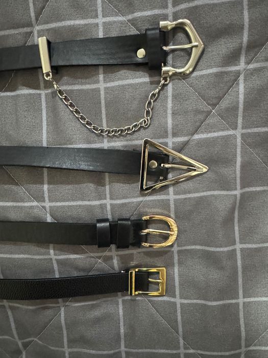 Ремень черный стильный