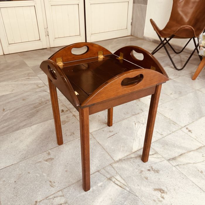 Масичка с поднос / Butler’s Tray Table – дърво и месинг