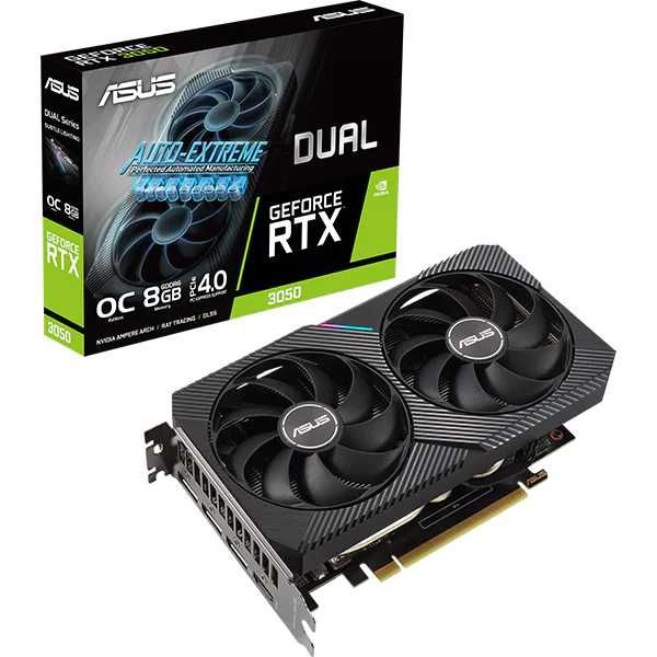 Placa Video Asus RTX 3050 Dual Fan OC 8GB GDDR6 128 biti Noua Sigilata
