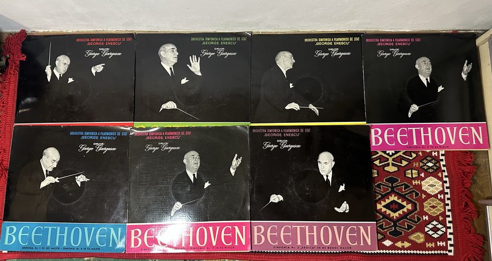 Lot 7 Discuri Vinil Beethoven – Simfoniile Complete / George Georgescu (Electrecord)