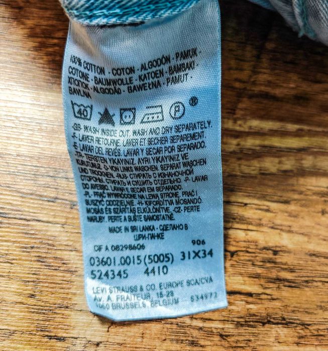 Levi's Оригинални мъжки сини дънки размер W31 L34