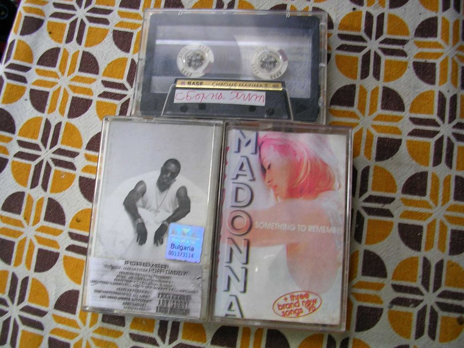 Три броя аудио касети хром BASF, Madonna и Puff Daddy