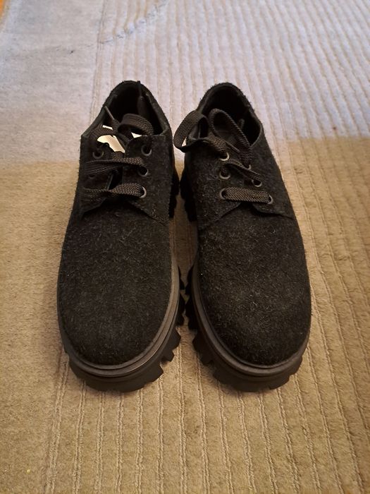 Pantofi Zars din piele cu talpa voluminoasa 6 cm ,model Prada,40