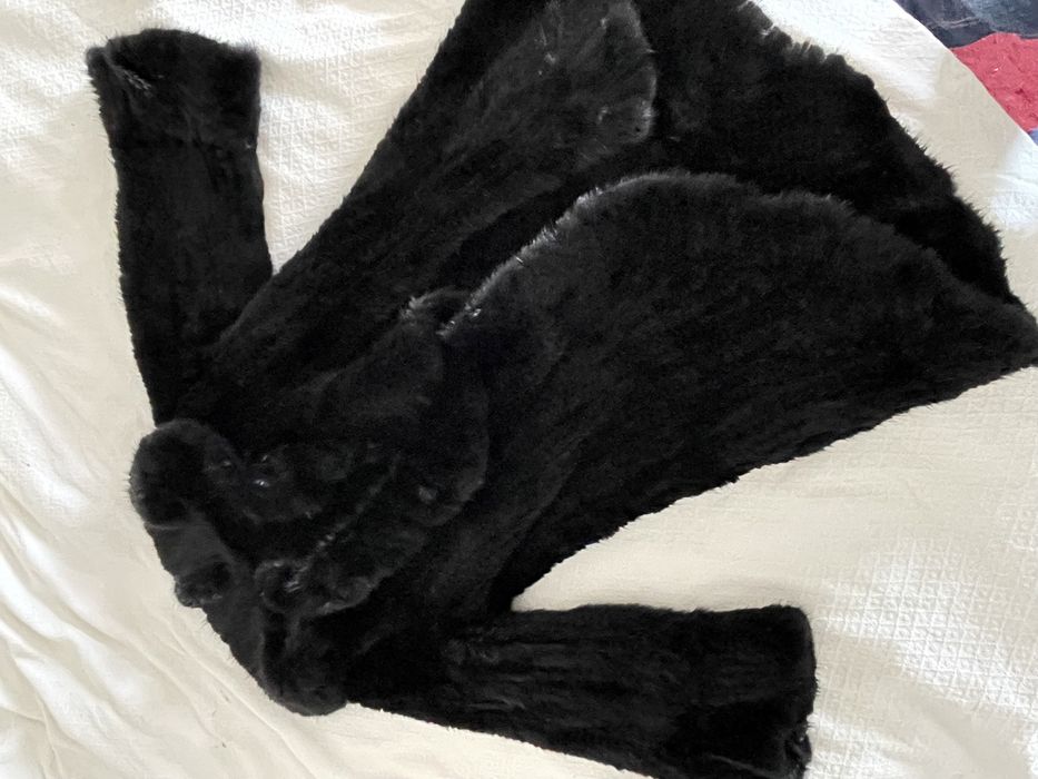 Шуба из вязаной норки