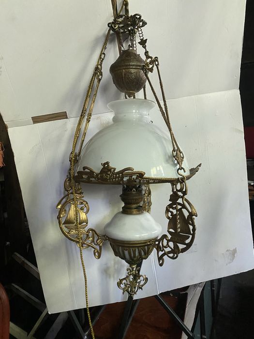 Lampa cu petrol si contragreutate 1910