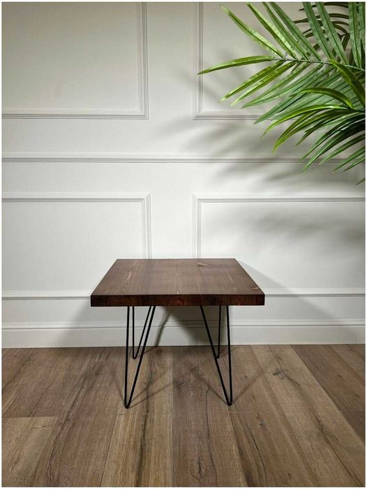 Журнальный столик Black Premium Столешница из массива дерева ель