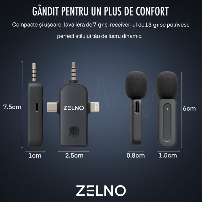 Set 2x microfon lavaliera 3 in 1