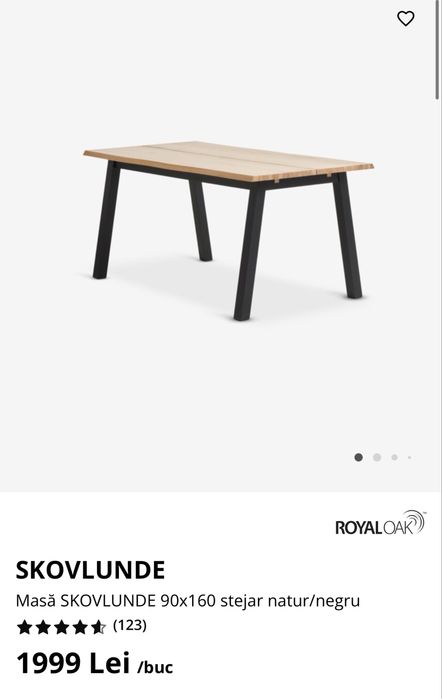 Masa Jysk Skovlunde cu extensie