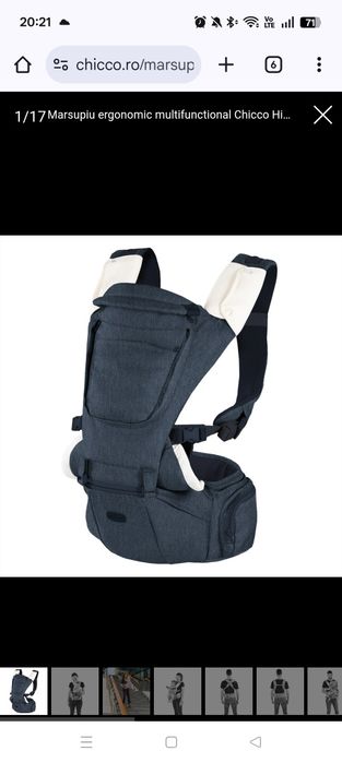 Marsupiu ergonomic multifunctional Chicco Hip Seat cu suport