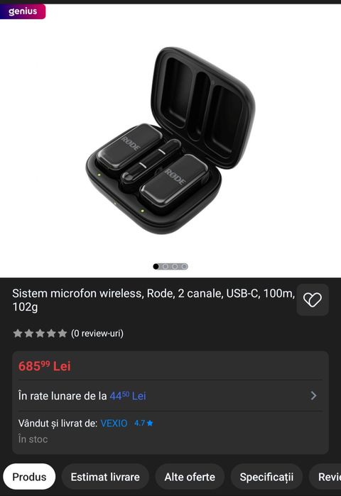 Sistem de microfoane wireless Rode USB-C