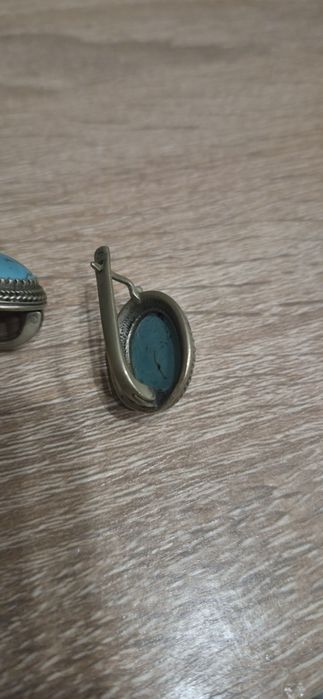 Красивые серьги с бирюзой