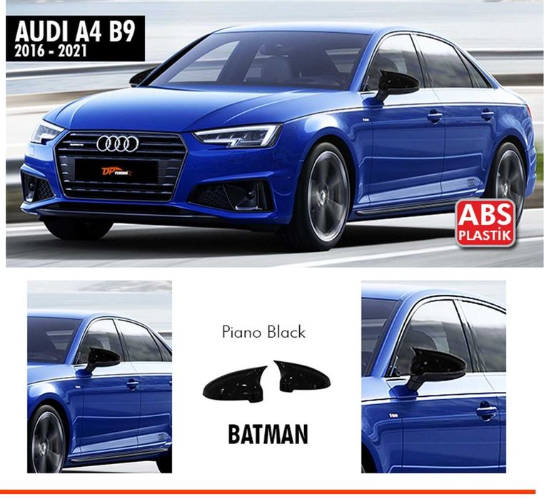 Капаци за огледала Batman Батман за AUDI A3 A4 B6/7 A5 A6 C6 черен лак
