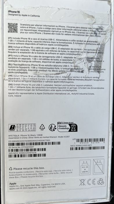 Vînd iphone 16 128 gb