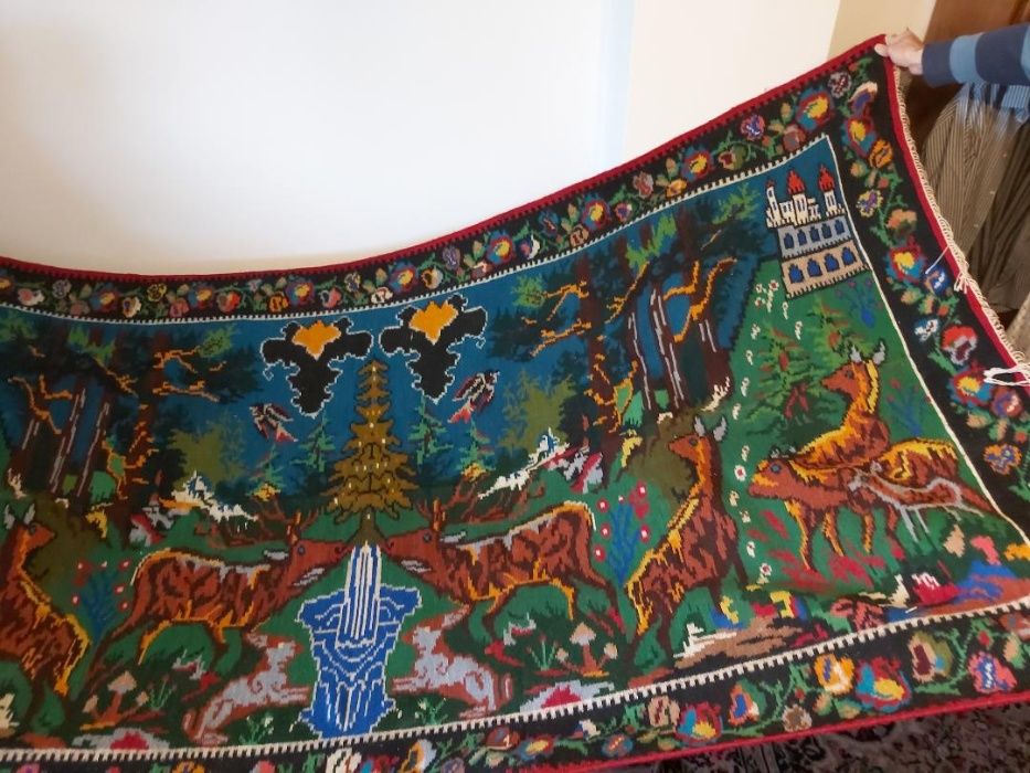 Vand covor din lana, tesut manual la razboi, neutilizat, 2,92m x 1,62m