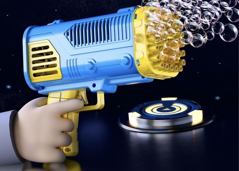 Мыльные пузыри пистолет светится