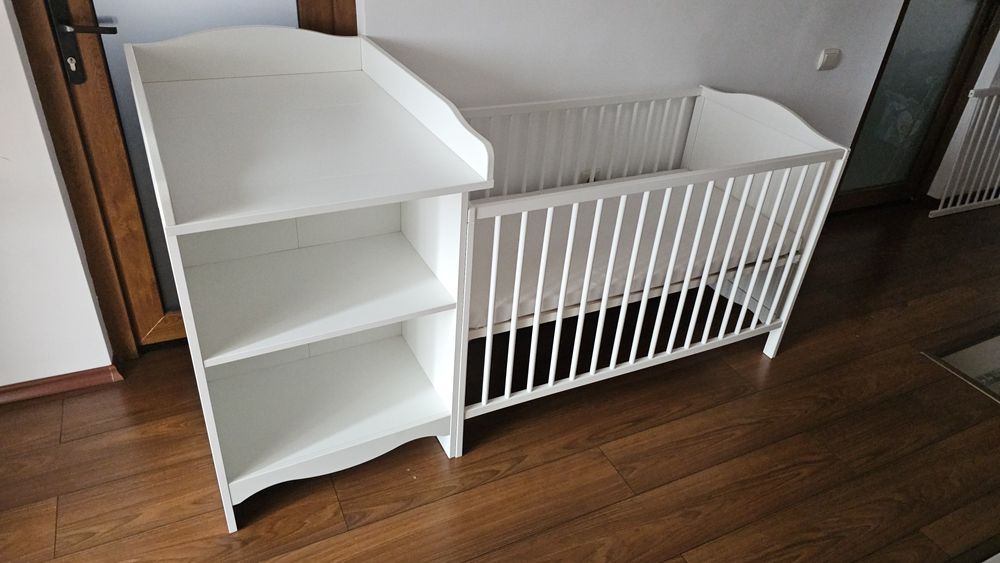 Set pătuț bebe + masă înfășat Smagora Ikea