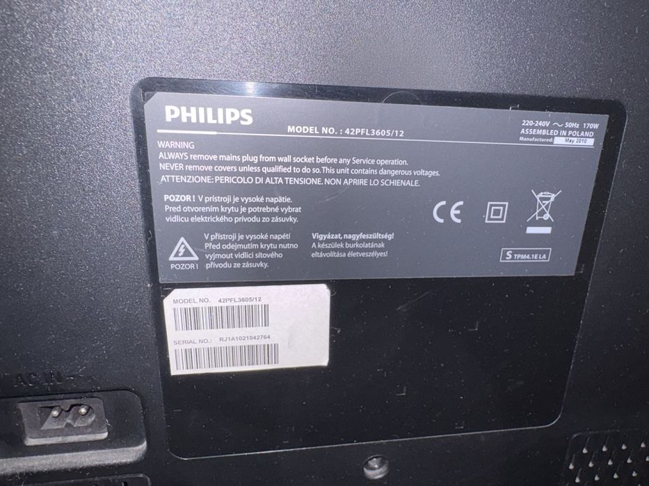 Телевизор Philips 42” 42PFL3605/12