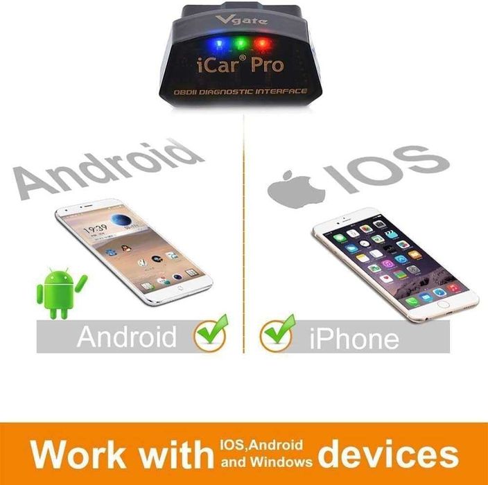 Vgate iCar Pro Bluetooth 4.0 OBD2 Скенер за Диагностика (iOS Android)