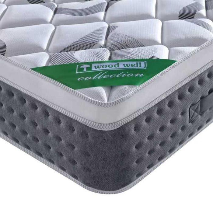 Матрак, Pocket Spring+Top Foam, Сив, Бонел, 90х200х31см.