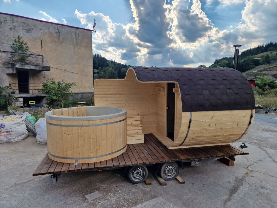 Pachet SAUNA cu CIUBAR,  DUS, JACUZZIl, mobila ,  polipropilena