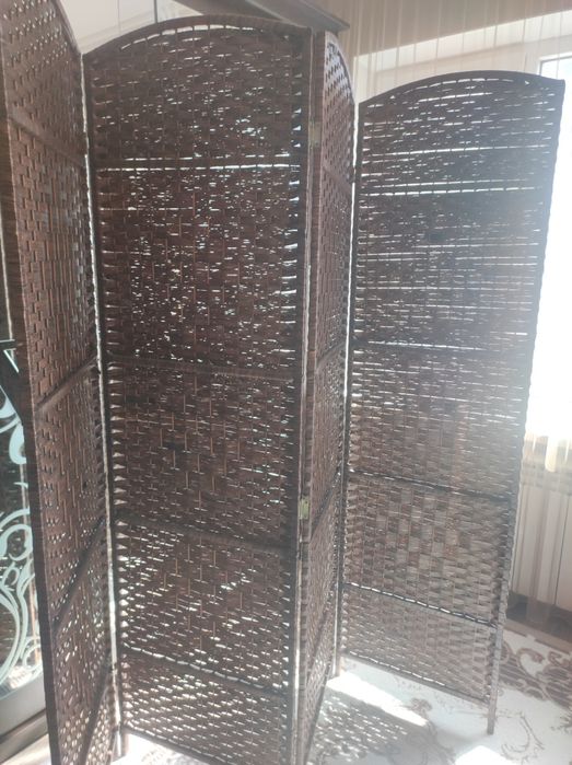 Ширма. Плетёная 4 секционная.