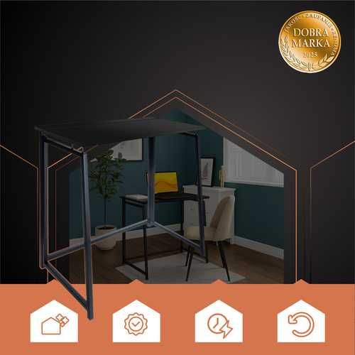 Сгъваемо бюро за компютър Ruhhy 26117 Черен, стил Лофт