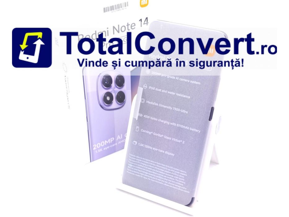 Xiaomi Redmi Note 14 Pro 5G 256GB Black, Garantie 24 luni | #D90388