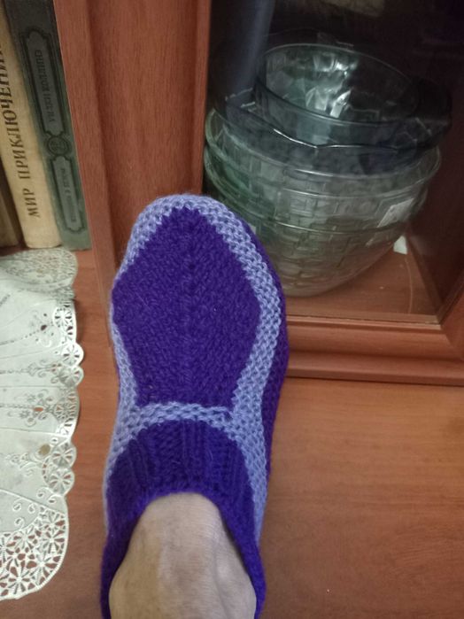 домашние следки и носки вязаные