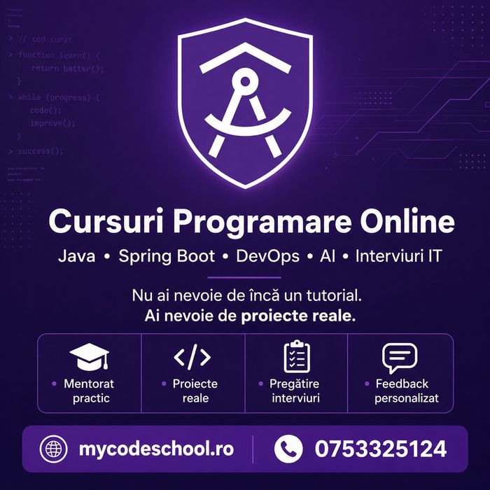 Meditații Programare | Java, Spring Boot, DevOps, AI | Pregătire Interviuri IT