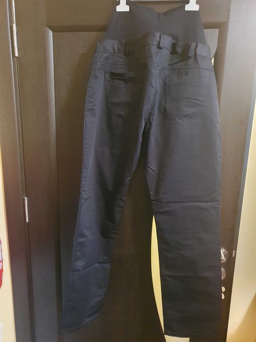 Pantaloni gravide bumbac cu elastan, marimea 48, negri