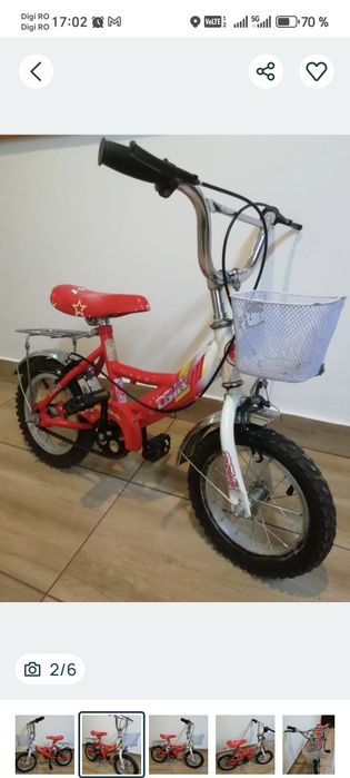 Bicicleta copii roti de 12 "