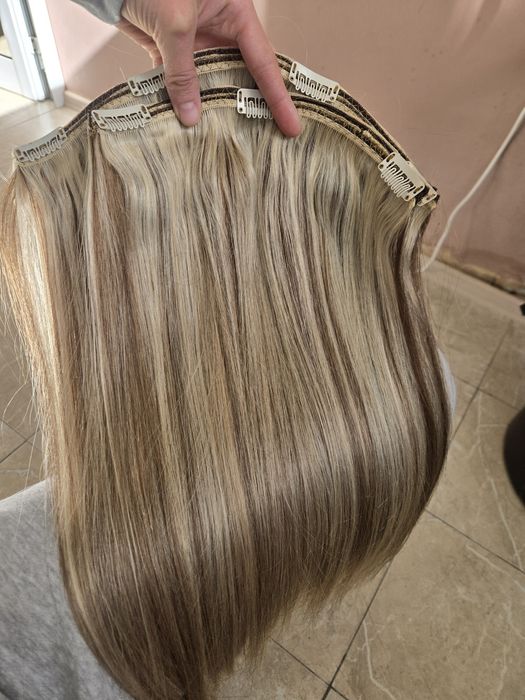 Естествена коса на кичури 130 гр 50 см