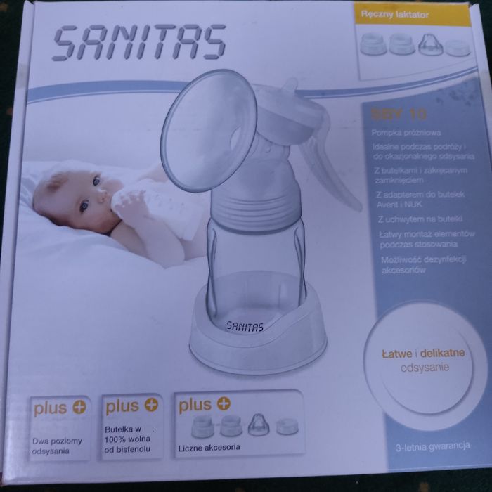 Pompa manuala san Sanitas + pungi pentru lapte