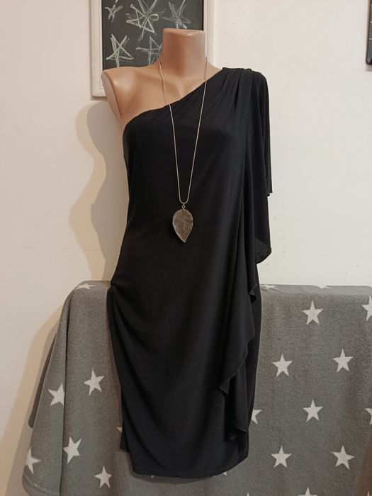 Rochie neagră eleganta Valerie Bertinelli Egyptian Style Rock Goth  M