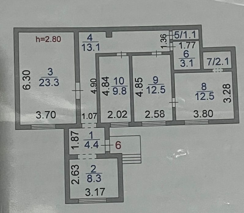 Продается 4-х комнатная квартира