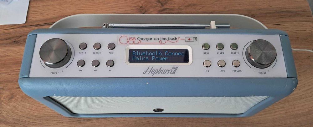 Radio portabil VQ Hepburn II DAB+/FM și Bluetooth, albastru