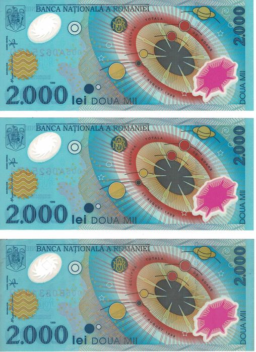Bancnote 2000 lei (eclipsa)