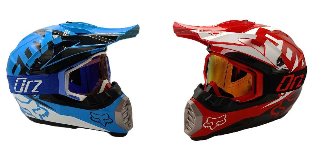 Каска FOX Крос Мотор/Скутер/Бъги/Вело/АТВ + очила